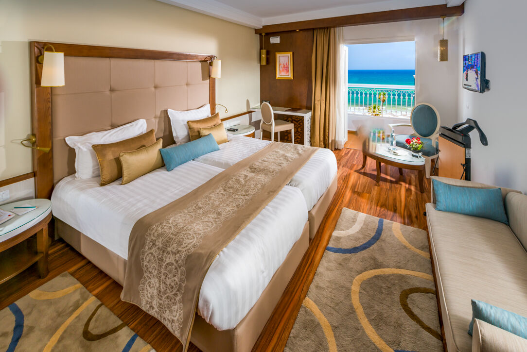 Chambre Single Standard avec balcon vue sur la mer ou sur la piscine